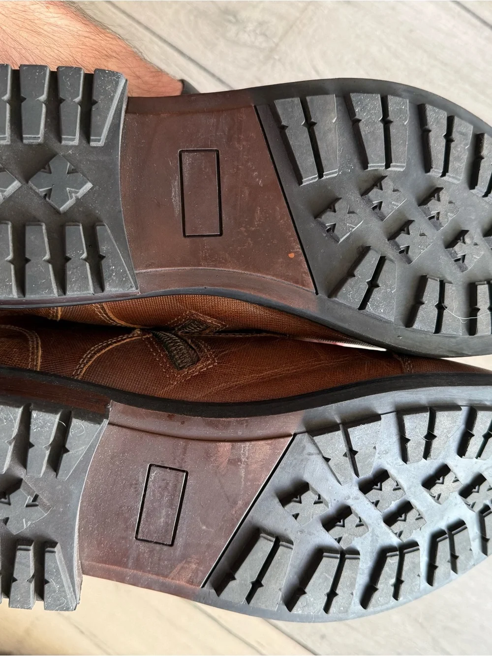 Steve Madden Brown Leather Lace-Up Ankle Boots with side zips